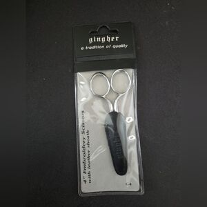 Gingher 4" Embroidery Scissors Made in Germany G-4 w/leather sheath